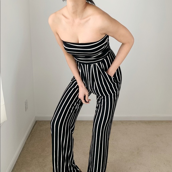 LAST 2!  STRIPED Pocketed Tube JUMPSUIT - Picture 5 of 7